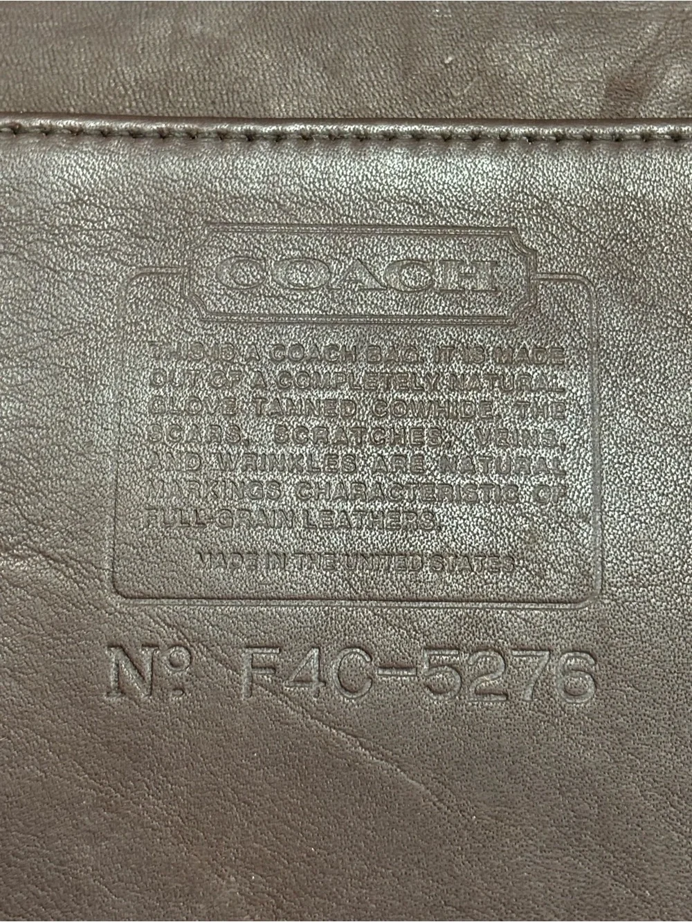 Vintage Coach Legacy Leather Briefcase Messenger Bag Brown USA Made F4C-5276